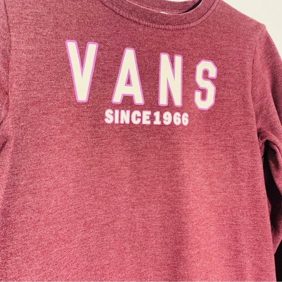 Vans Youth Burgundy Sweatshirt SZ M - Picture 2 of 7